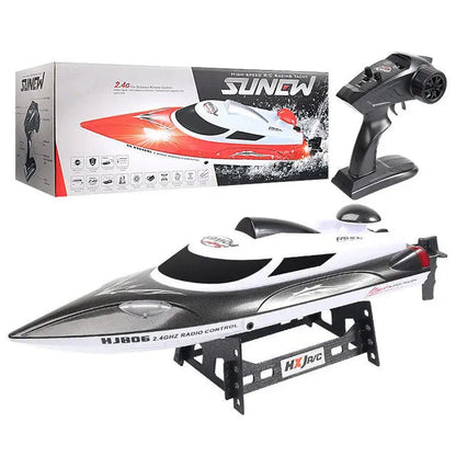 HJ806 2.4G 4CH 180° Flip Waterproof 35km/h High Speed RC Racing Speedboat RTR