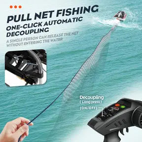 HJ816 PRO 2-in-1 Brushless RC Racing Fishing Boat Trawler 55km/h High Speed LED Speedboat RTR