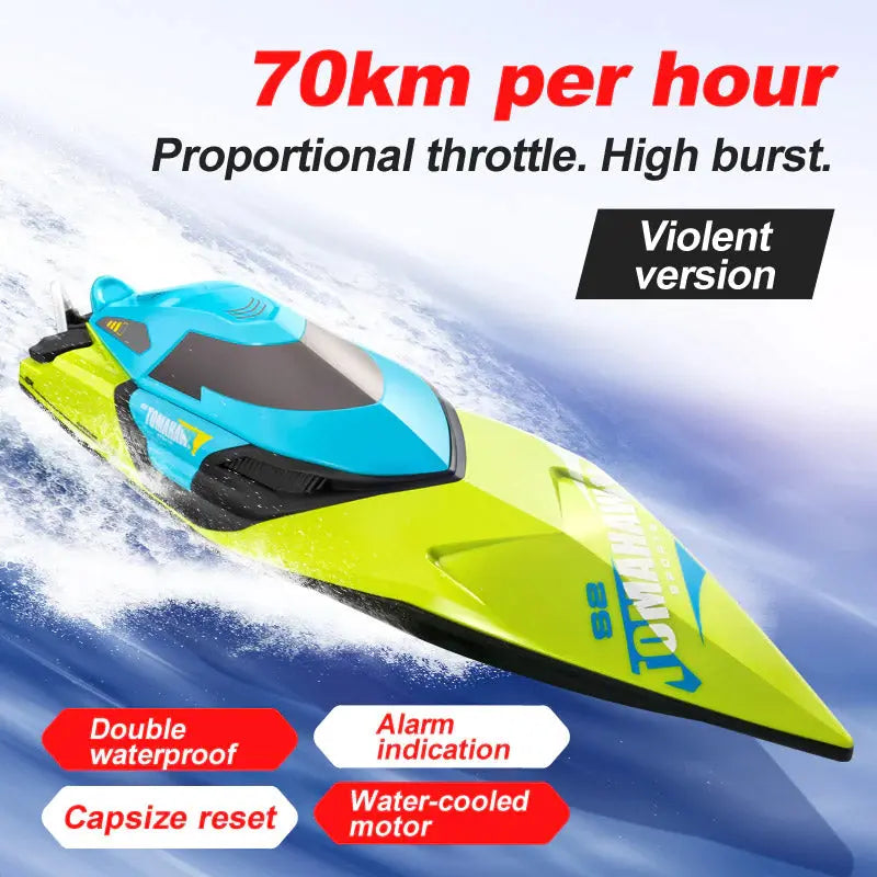 RC Boat 70km/h 50CM Large Brushless Waterproof Capsize Reset High Speed Racing Speedboat RTR