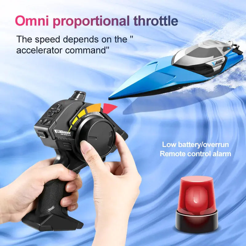 RC Boat 70km/h 50CM Large Brushless Waterproof Capsize Reset High Speed Racing Speedboat RTR