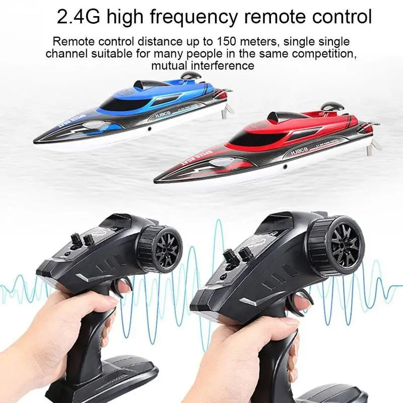 HJ808 2.4G Dual Motor High Speed Strong Power System Outdoor RC Racing Speedboat RTR