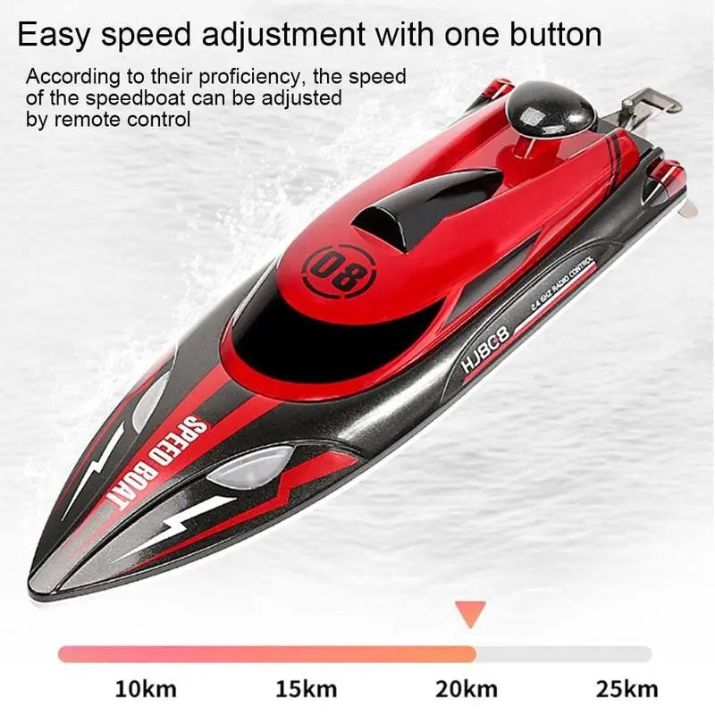 HJ808 2.4G Dual Motor High Speed Strong Power System Outdoor RC Racing Speedboat RTR