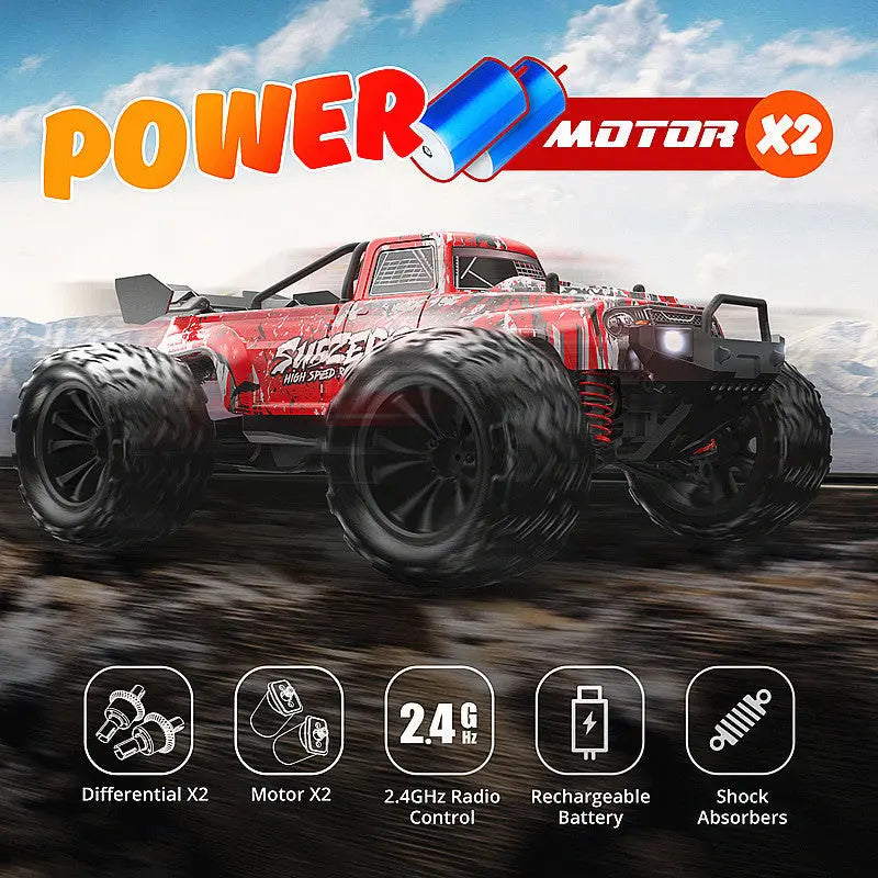 RC Car 4WD 116 High Speed Graffiti Version Off-Road Truck Big Foot Drift Car