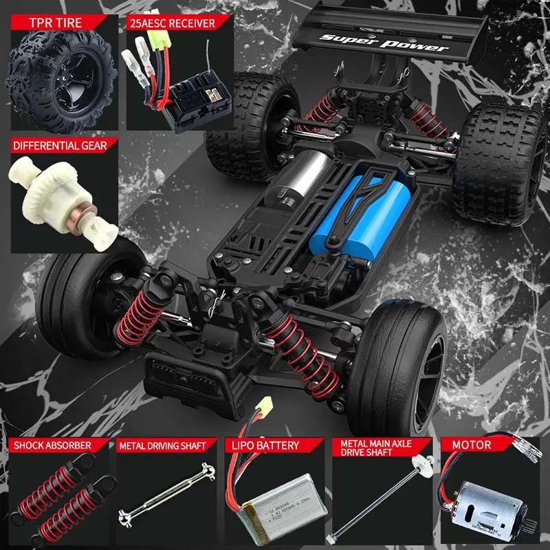 1/18 Scale 4WD Brushless High Speed Off-Road Climbing Waterproof Drift RC Car RTR
