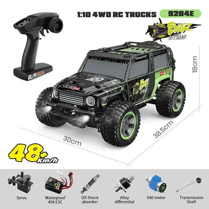 1/10 Scale 4WD Brushless High Speed Off-Road Big Foot Drift RC Car RTR