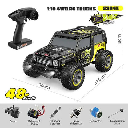 1/10 Scale 4WD Brushless High Speed Off-Road Big Foot Drift RC Car RTR
