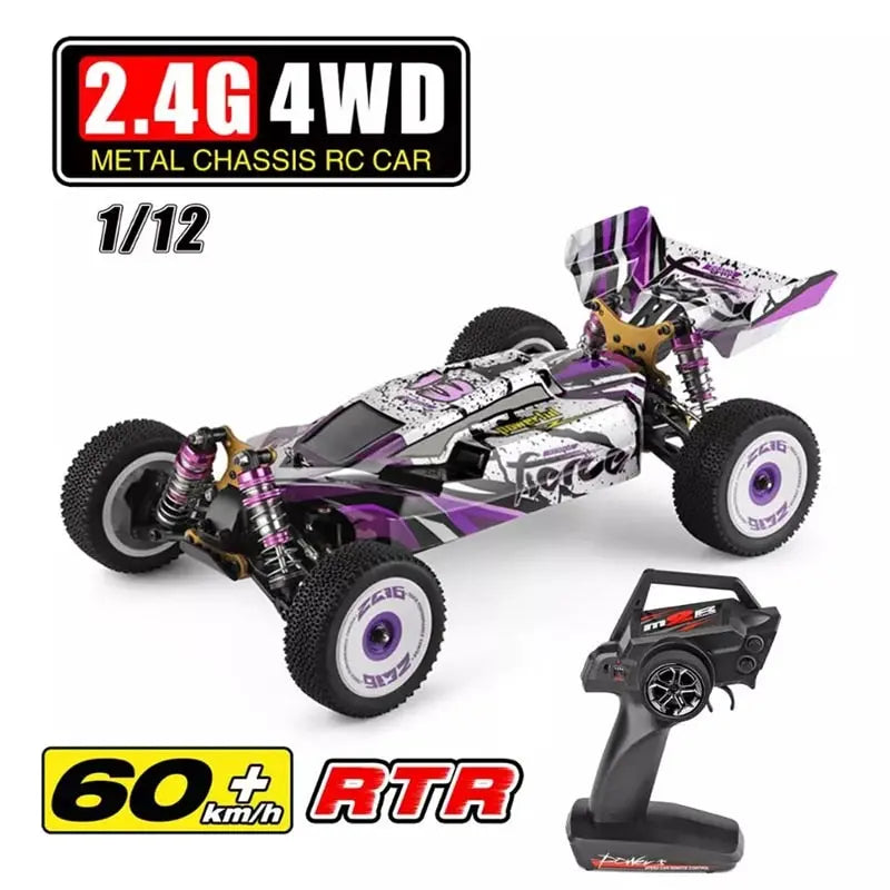 Wltoys 124019 1/12 Scale 4WD Brushed RC Car 60km/h Metal Chassis Off-Road Climbing Drift RTR