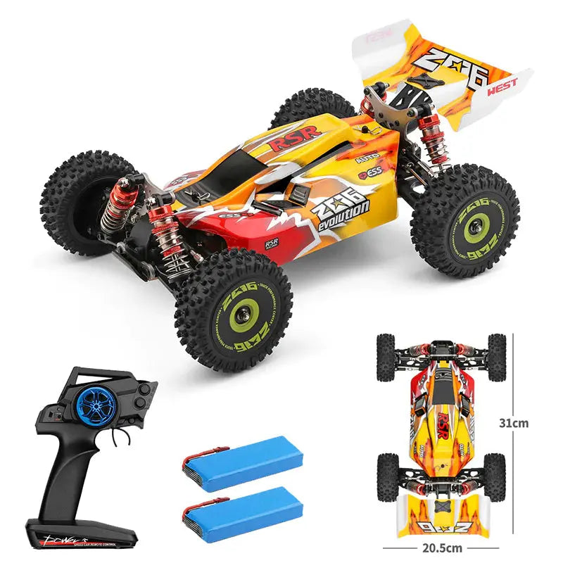 Wltoys 144010 1/14 Scale 4WD Brushless RC Car 75km/h High Speed Metal Chassis Off-Road Drift RTR