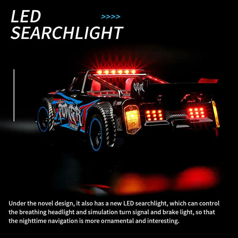 Wltoys 104072 1/10 Scale 4WD Brushless RC Drift Car 60km/h High Speed Metal Chassis RTR