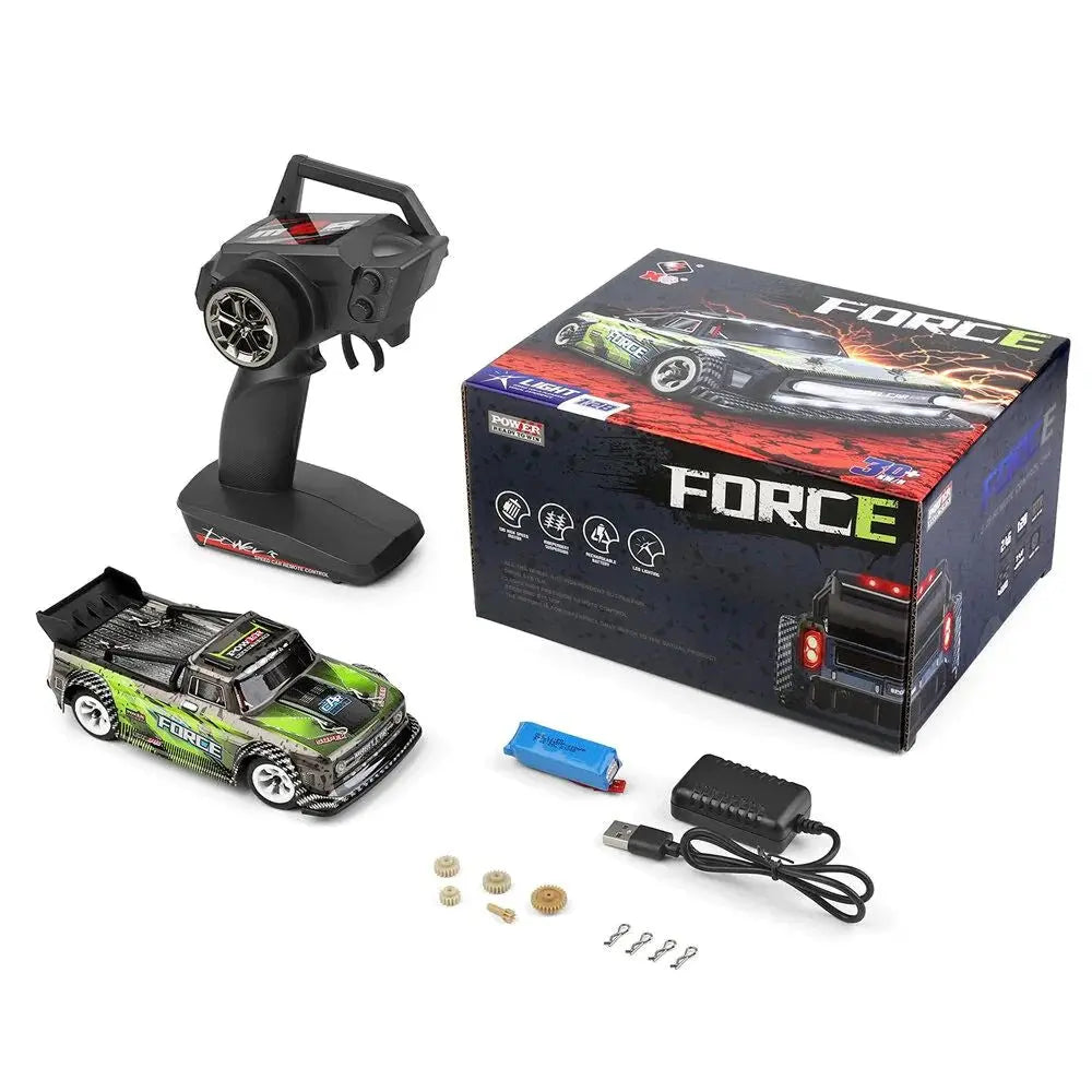 Wltoys 284131 1/28 Scale 4WD RC Drift Car Metal Chassis LED Light Short Course Truck RTR