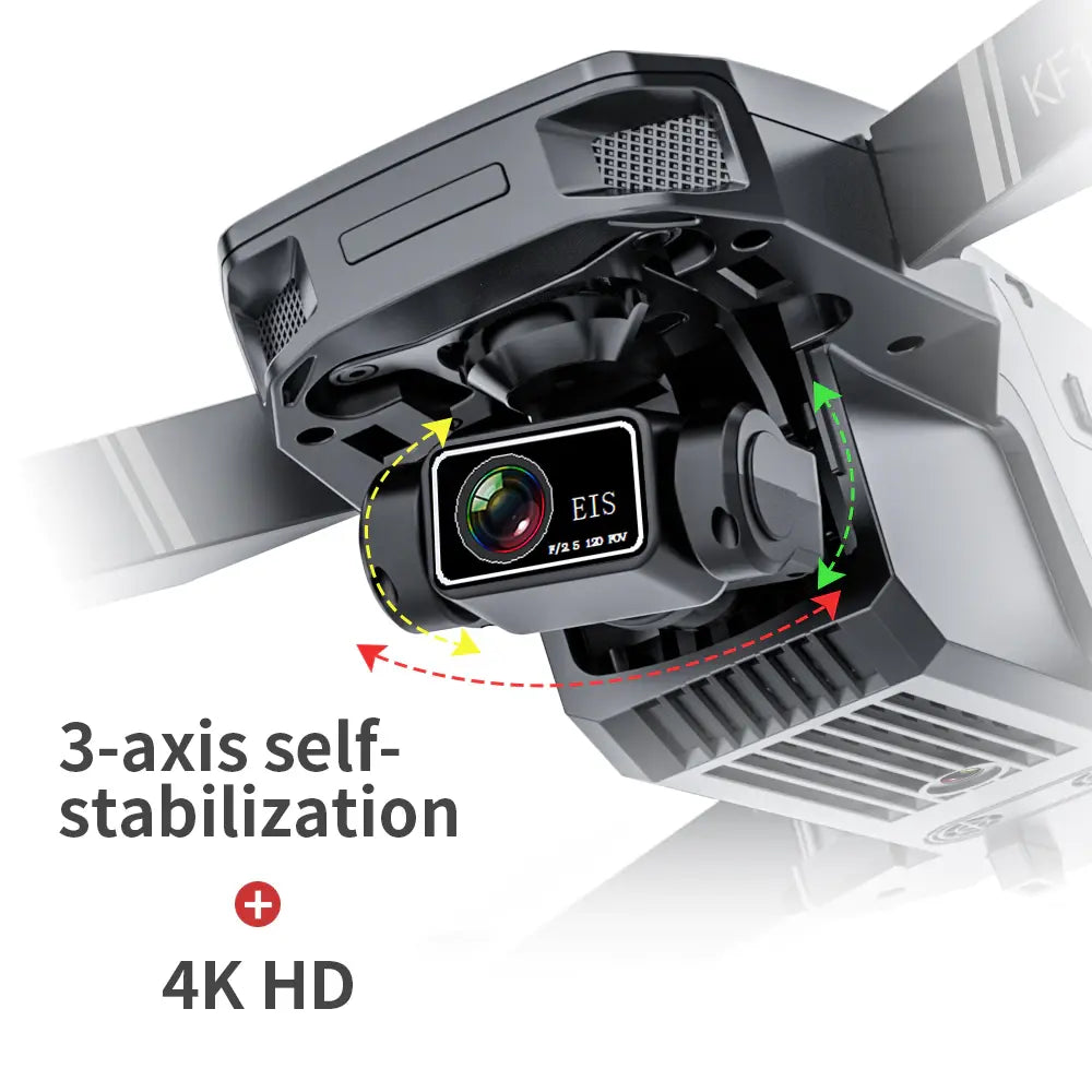 KF101 GPS 4K Drone with 3-Axis EIS Gimbal, 5G WiFi, Foldable