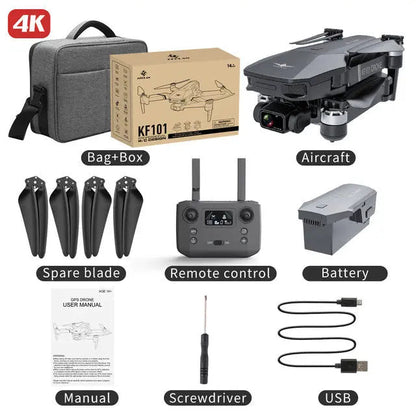 KF101 GPS 4K Drone with 3-Axis EIS Gimbal, 5G WiFi, Foldable