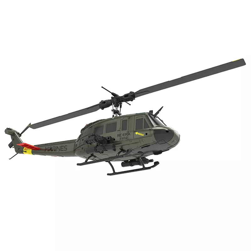 RCERA C032 UH-1 6CH 6-Axis Gyro TOF Laser Radar Optical Flow Positioning Aerobatic Stunt RC Helicopter for Adults RTF