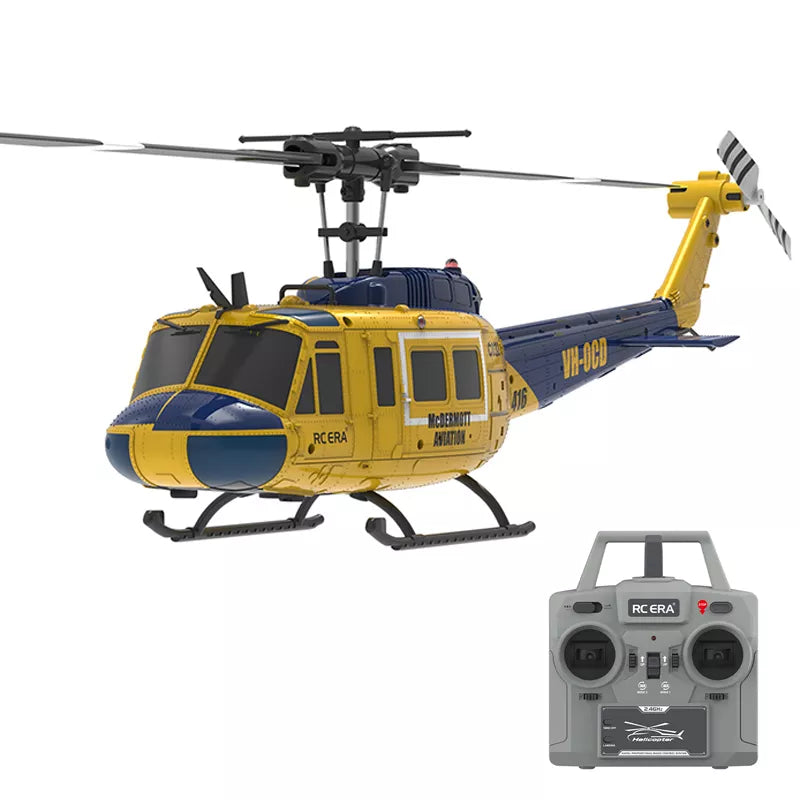RCERA C032 UH-1 6CH 6-Axis Gyro TOF Laser Radar Optical Flow Positioning Aerobatic Stunt RC Helicopter for Adults RTF