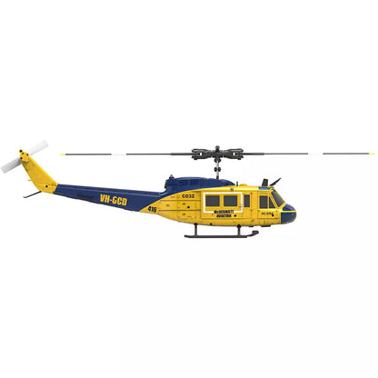 RCERA C032 UH-1 6CH 6-Axis Gyro TOF Laser Radar Optical Flow Positioning Aerobatic Stunt RC Helicopter for Adults RTF