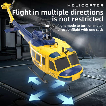 RCERA C032 UH-1 6CH 6-Axis Gyro TOF Laser Radar Optical Flow Positioning Aerobatic Stunt RC Helicopter for Adults RTF