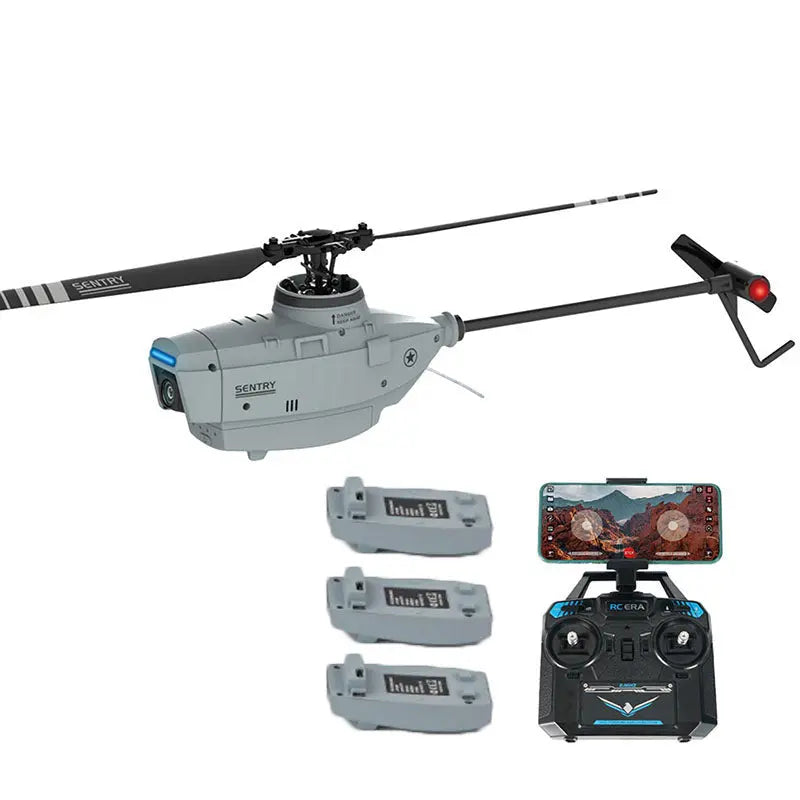 RCERA C127 2.4G 4CH 6-Axis Gyro Altitude Hold Optical Flow Flybarless Sentry RC Helicopter RTF