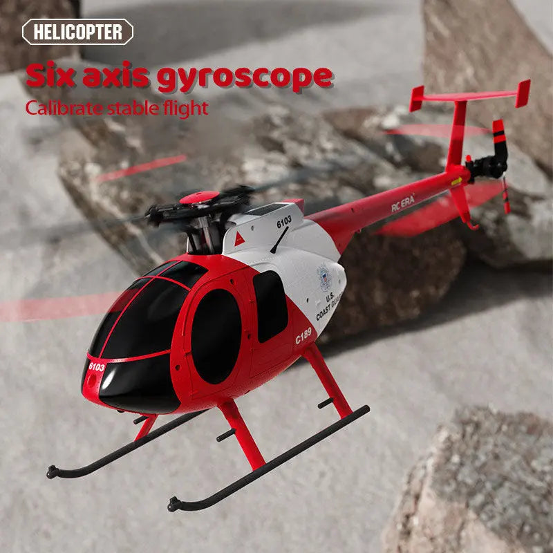 RCERA C189 MD500 Bird 1:28 Scale Dual Brushless 6-Axis Gyro Barometric Altitude Hold Simulation RC Helicopter RTF