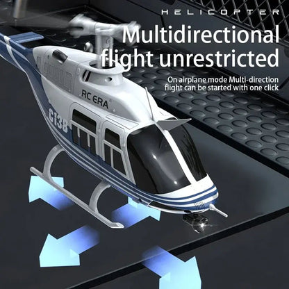 RC ERA C138 Remote Controlled Helicopter 1/33 Scale 6-Channel 2.4G Simulation RC Bell 206 Model Aircraft Perfect Children's Toy RTF