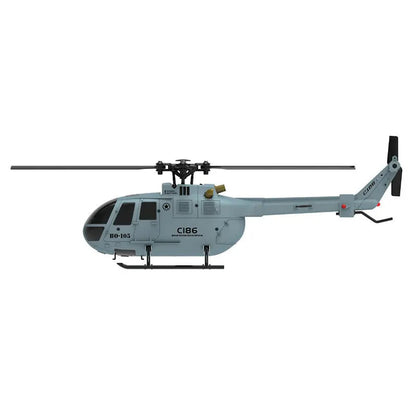 RCERA C186 2.4G 4CH 6-Axis Gyro Air Pressure Altitude Hold 4-Propeller Flybarless RC Helicopter RTF