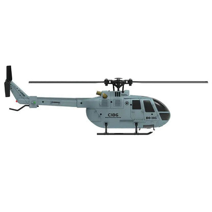 RCERA C186 2.4G 4CH 6-Axis Gyro Air Pressure Altitude Hold 4-Propeller Flybarless RC Helicopter RTF