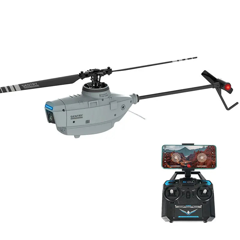RCERA C127 2.4G 4CH 6-Axis Gyro Altitude Hold Optical Flow Flybarless Sentry RC Helicopter RTF