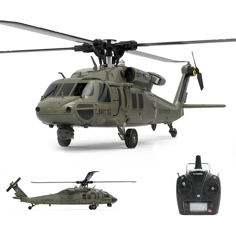 YUXIANG UH60 Black Hawk F09 1:47 Scale 6-Axis Gyroscope 6CH Brushless Flybarless 6G/3D Aerobatic Professional RC Helicopter