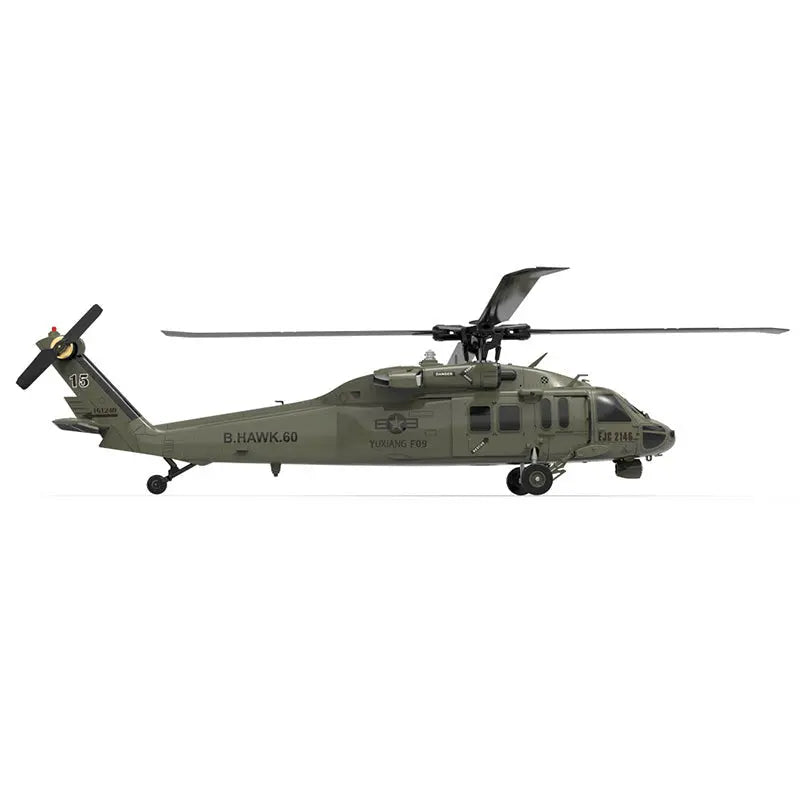 YUXIANG UH60 Black Hawk F09 1:47 Scale 6-Axis Gyroscope 6CH Brushless Flybarless 6G/3D Aerobatic Professional RC Helicopter