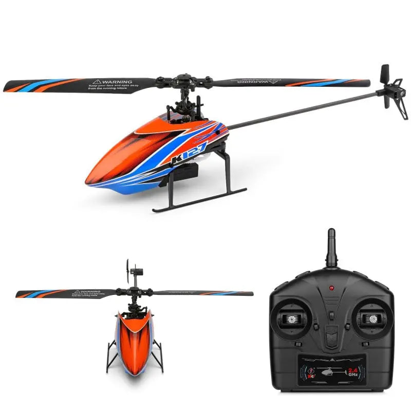 WLtoys K127 2.4G 4CH RC Helicopter 6-Axis Gyroscope Single Blade Propeller Kids Toy RTF