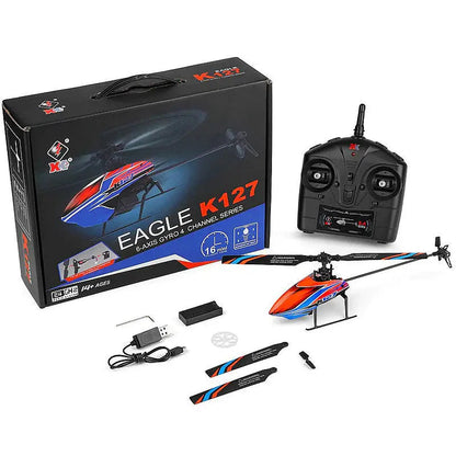 WLtoys K127 2.4G 4CH RC Helicopter 6-Axis Gyroscope Single Blade Propeller Kids Toy RTF