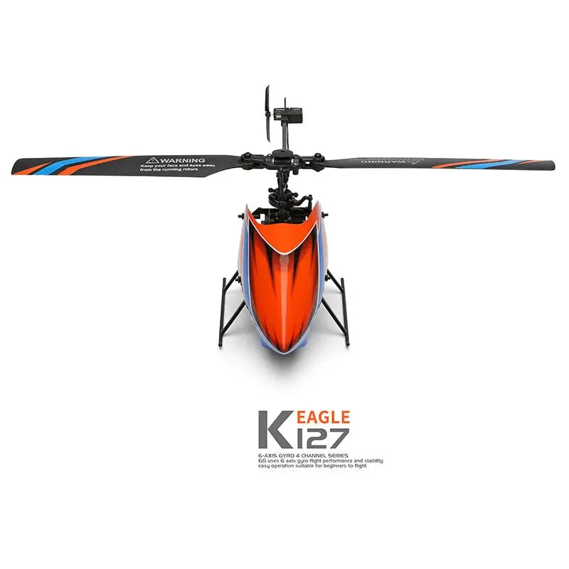 WLtoys K127 2.4G 4CH RC Helicopter 6-Axis Gyroscope Single Blade Propeller Kids Toy RTF