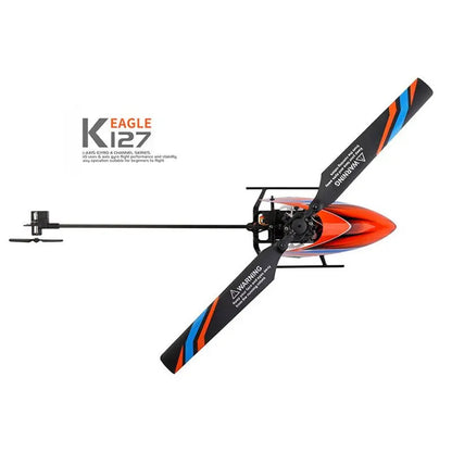 WLtoys K127 2.4G 4CH RC Helicopter 6-Axis Gyroscope Single Blade Propeller Kids Toy RTF