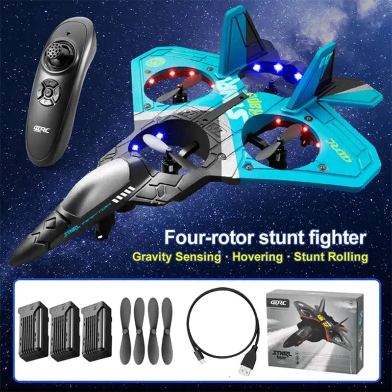 RC Plane V17 Gravity Sensing Glider EPP Foam 2.4G 3CH Beginner RC Aircraft Toy RTF