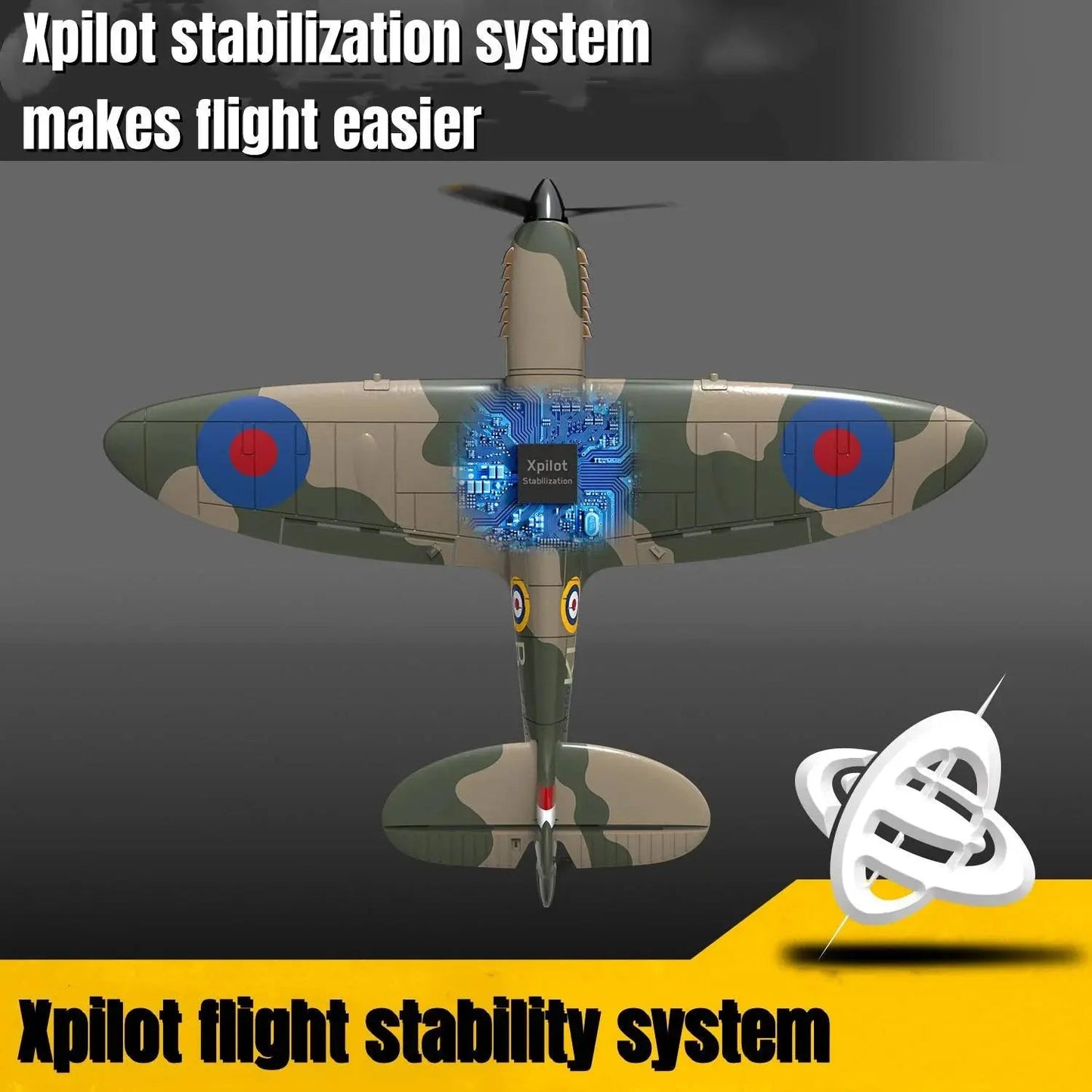 RC Plane Volantex 761-12 2.4GHz 4CH 400mm Wingspan 6-Axis One Key U-Turn Aerobatic Xpilot Stabilization System Plane Toy