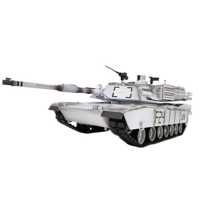 Heng Long 3918-1 US Abrams M1A2 UN White Custom 1/16 Scale 2.4G RC Battle Tank RTR