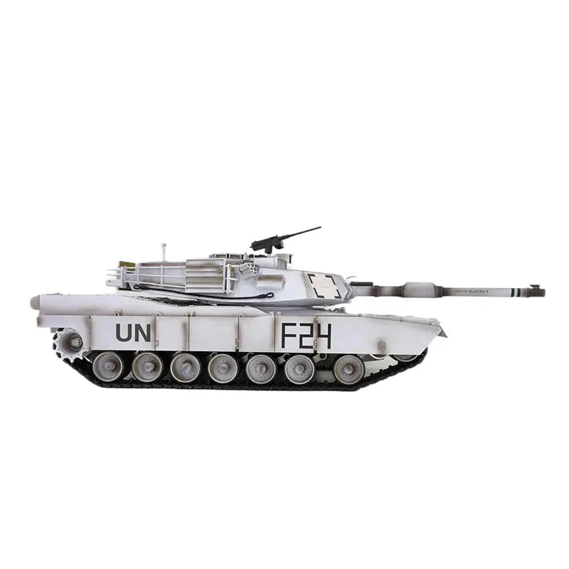 Heng Long 3918-1 US Abrams M1A2 UN White Custom 1/16 Scale 2.4G RC Battle Tank RTR