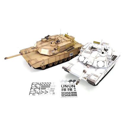 Heng Long 3918-1 US Abrams M1A2 UN White Custom 1/16 Scale 2.4G RC Battle Tank RTR