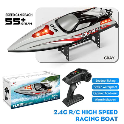 HJ816 PRO 2-in-1 Brushless RC Racing Fishing Boat Trawler 55km/h High Speed LED Speedboat RTR