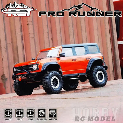 RGT EX86130 PRO Runner 4x4 1/10 Scale 2-Speed Simulation Off-Road Climbing RC Car RTR