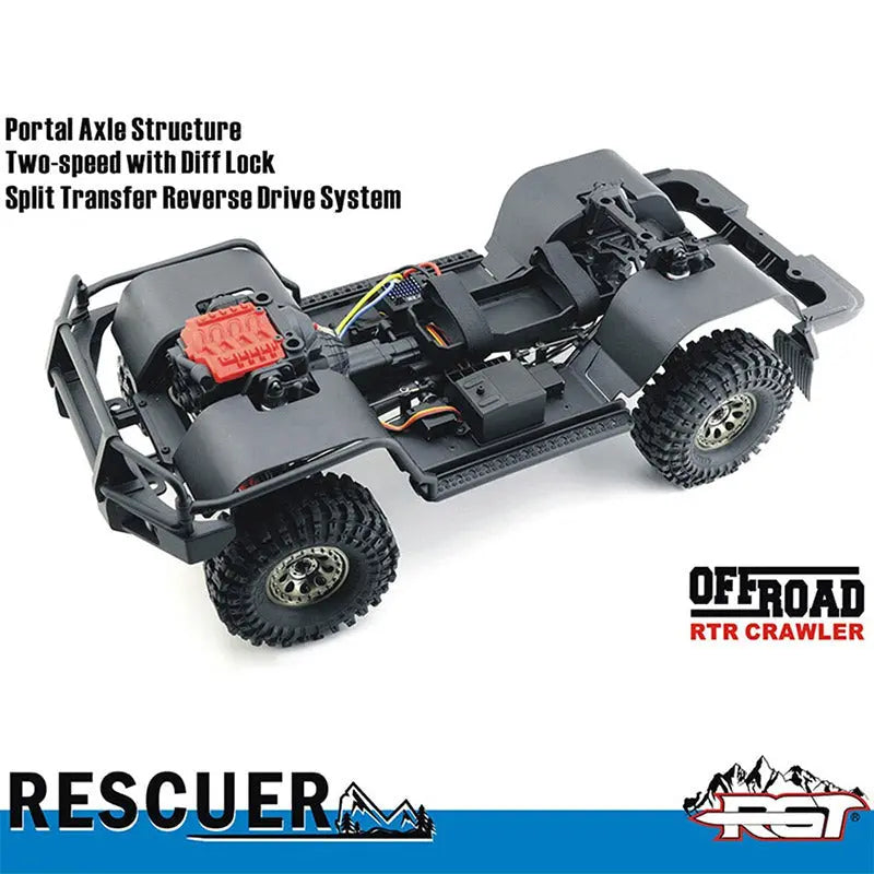 RGT EX86190 LC76 Rescuer 1/10 Scale 4WD RC Rock Crawler Off-Road Truck RTR