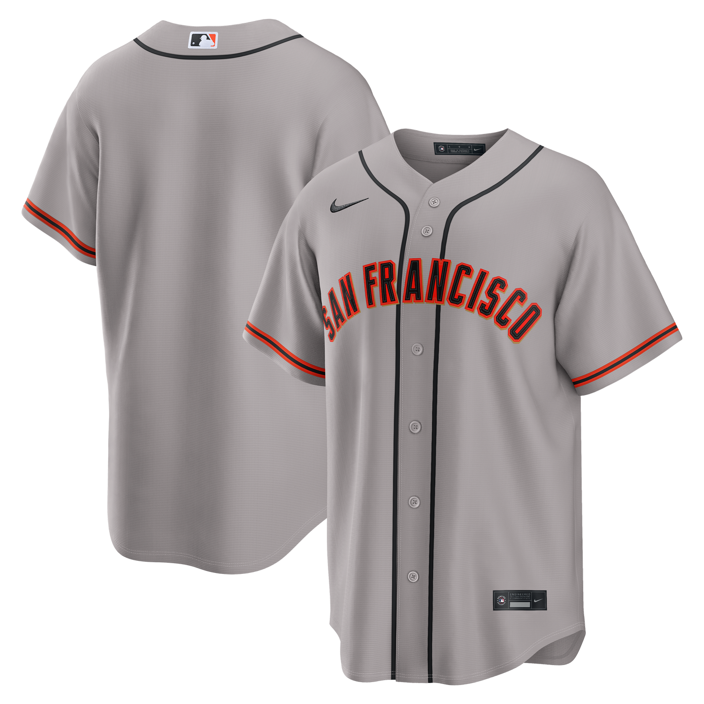 Nike Men's San Francisco Giants Road Replica Team Jersey-Gray
