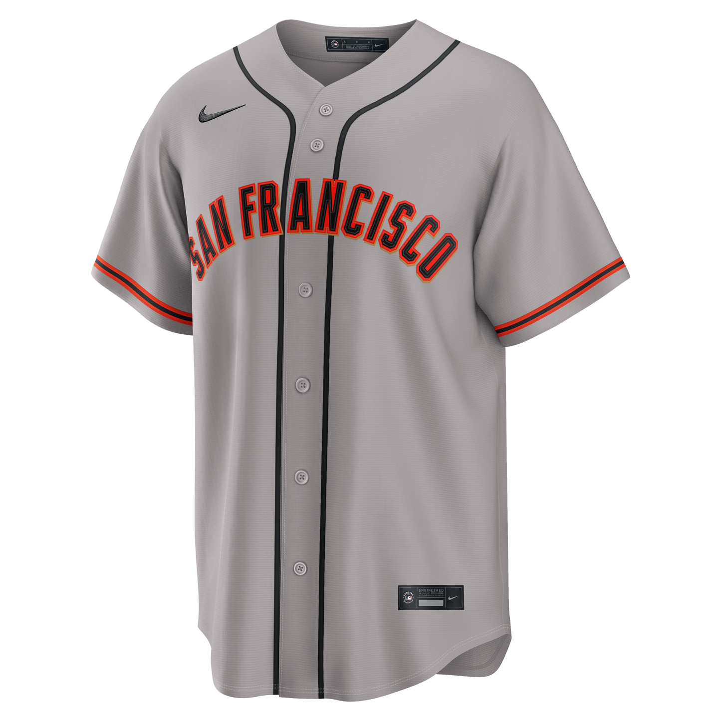 Nike Men's San Francisco Giants Road Replica Team Jersey-Gray