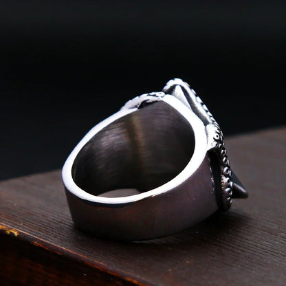 Norse Ring – All-Seeing Eye Pyramid Octopus Tentacle Gothic Punk Amulet Ring