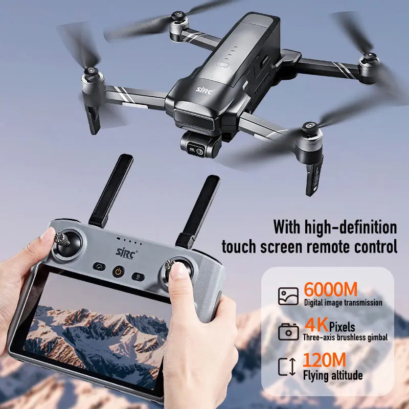 SJRC F22 S3 XR 4K Drone 3-Axis Gimbal EIS GPS 6KM 5G WiFi Screen Remote Foldable Quadcopter RTF
