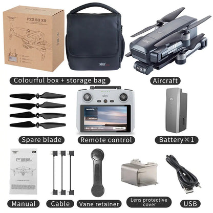 SJRC F22 S3 XR 4K Drone 3-Axis Gimbal EIS GPS 6KM 5G WiFi Screen Remote Foldable Quadcopter RTF