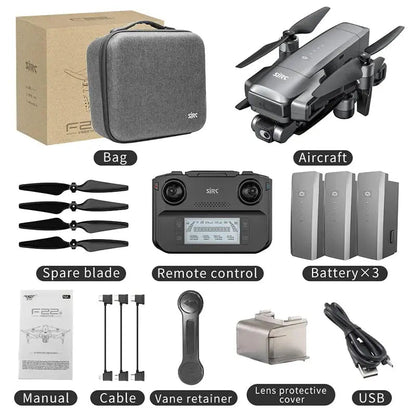 SJRC F22S PRO 4K Drone 2-Axis Gimbal EIS GPS 5G WiFi Brushless Obstacle Avoidance Foldable Quadcopter RTF