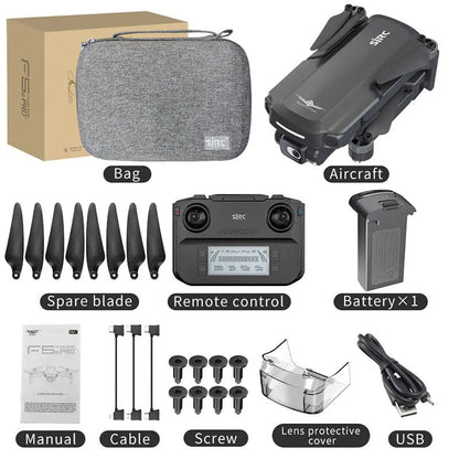 SJRC F5S Pro+ 4K Drone 2-Axis Gimbal GPS 3KM 5G WiFi Brushless Foldable Quadcopter RTF