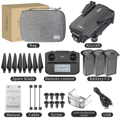 SJRC F5S Pro+ 4K Drone 2-Axis Gimbal GPS 3KM 5G WiFi Brushless Foldable Quadcopter RTF