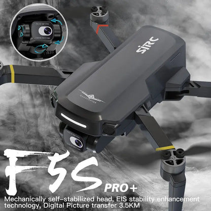 SJRC F5S Pro+ 4K Drone 2-Axis Gimbal GPS 3KM 5G WiFi Brushless Foldable Quadcopter RTF