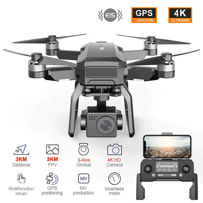 SJRC F7/F7S PRO 4K Drone 3-Axis Gimbal GPS 5G WiFi Brushless Obstacle Avoidance Foldable Quadcopter RTF